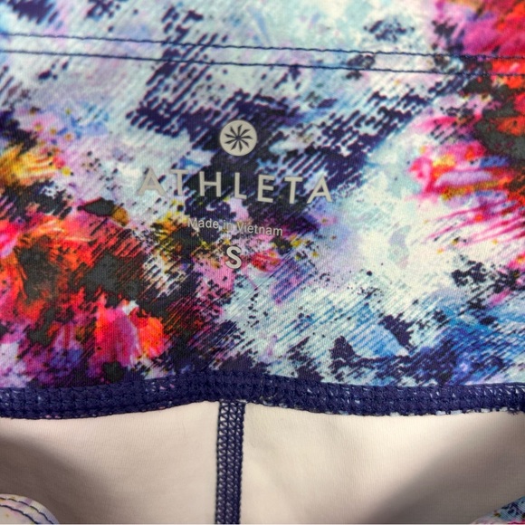 Athleta Hypersonic Sonar Capri Legging Sz S Ember Tie Dye Colorful Activewear - Picture 6 of 10